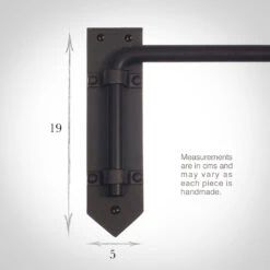 16mm Button Dormer Rod In Matt Black -Curtain Hardware Shop 636amb 13