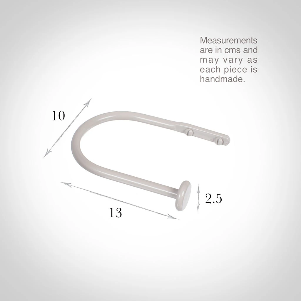 Small Button Holdback In Clay 3 Small Button Holdback In Clay - Image 3
