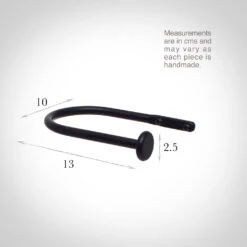 Small Button Holdback In Matt Black -Curtain Hardware Shop 637aamb 13