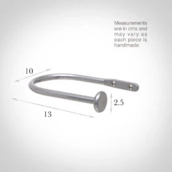 Small Button Holdback In Mercury -Curtain Hardware Shop 637aame 13