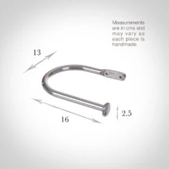 Large Button Holdback In Mercury -Curtain Hardware Shop 637ame 13