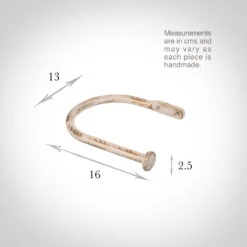 Large Button Holdback In Old Ivory -Curtain Hardware Shop 637aoi 13