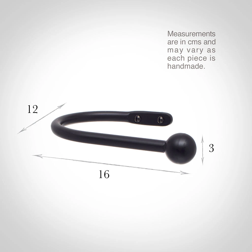 Large Cannonball Holdback In Matt Black 3 Large Cannonball Holdback In Matt Black - Image 3