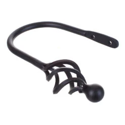 Small Cage & Ball Holdback In Matt Black