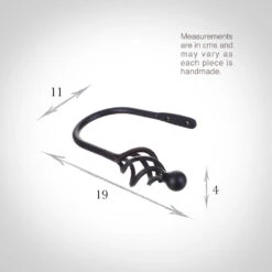 Small Cage & Ball Holdback In Matt Black -Curtain Hardware Shop 637ccmb 13