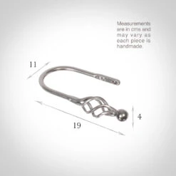 Small Cage & Ball Holdback In Mercury -Curtain Hardware Shop 637ccme 13