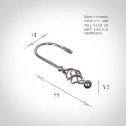 Large Cage & Ball Holdback In Mercury -Curtain Hardware Shop 637cme 13