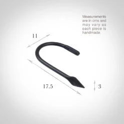 Large Spear Holdback In Matt Black -Curtain Hardware Shop 637dmb 13