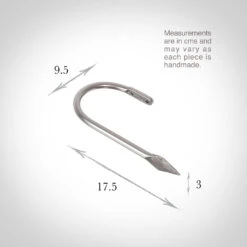 Large Spear Holdback In Mercury -Curtain Hardware Shop 637dme 13