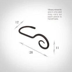 Large Bishop's Crook Holdback (Right Side) In Beeswax -Curtain Hardware Shop 637fbw 13