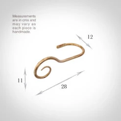 Large Bishop's Crook Holdback (Left Side) In Old Ivory -Curtain Hardware Shop 637floi 13