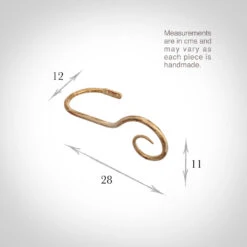 Large Bishop's Crook Holdback (Right Side) In Old Ivory -Curtain Hardware Shop 637foi 13