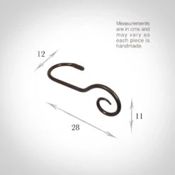 Large Bishop's Crook Holdback (Right Side) In Polished -Curtain Hardware Shop 637fpo 13