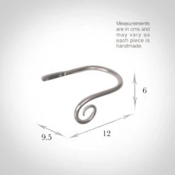 Small Crook Holdback (Left Side) In Mercury -Curtain Hardware Shop 637gglme 13