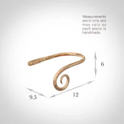 Small Crook Holdback (Left Side) In Old Ivory -Curtain Hardware Shop 637ggloi 13