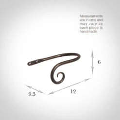 Small Crook Holdback (Left Side) In Polished -Curtain Hardware Shop 637gglpo 13