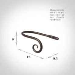 Small Crook Holdback (Right Side) In Polished -Curtain Hardware Shop 637ggpo 13