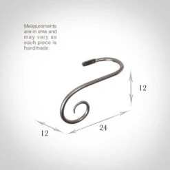 Large Crook Holdback (Left Side) In Mercury -Curtain Hardware Shop 637glme 13