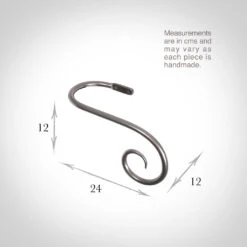 Large Crook Holdback (Right Side) In Mercury -Curtain Hardware Shop 637gme 13