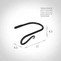 Small Shepherd's Crook Holdback (Left Side) In Beeswax -Curtain Hardware Shop 637jjlbw 13