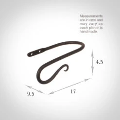 Small Shepherd's Crook Holdback (Left Side) In Matt Black 6 Small Shepherd's Crook Holdback (Left Side) In Matt Black -Curtain Hardware Shop 637jjlmb 13