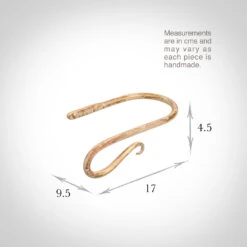 Small Shepherd's Crook Holdback (Left Side) In Old Ivory -Curtain Hardware Shop 637jjloi 13