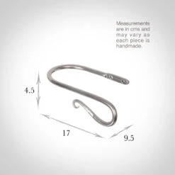 Small Shepherd's Crook Holdback (Right Side) In Mercury -Curtain Hardware Shop 637jjme 13