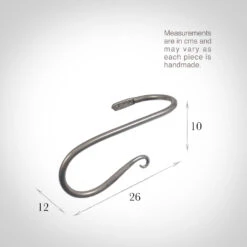 Large Shepherd's Crook Holdback (Left Side) In Polished -Curtain Hardware Shop 637jlpo 13