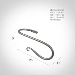 Large Shepherd's Crook Holdback (Right Side) In Polished -Curtain Hardware Shop 637jpo 13