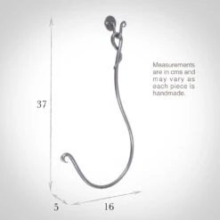 Large Swing Holdback (16cm Embrace) In Mercury -Curtain Hardware Shop 637kme 13