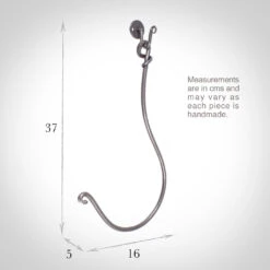 Large Swing Holdback (16cm Embrace) In Polished -Curtain Hardware Shop 637kpo 13