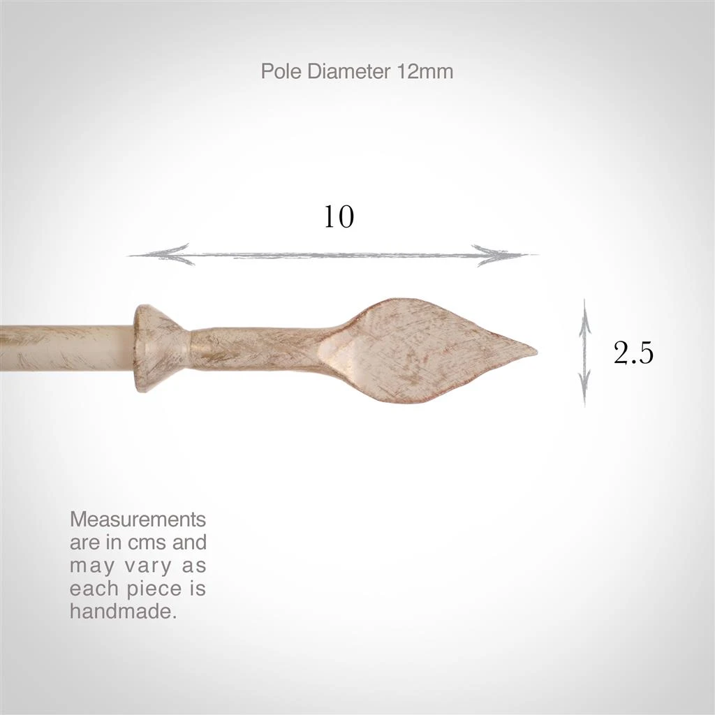 12mm Spear Finial In Old Ivory 4 12mm Spear Finial In Old Ivory - Image 4