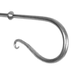 12mm Shepherd's Crook Finial In Mercury -Curtain Hardware Shop 680me 2