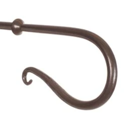 12mm Shepherd's Crook Finial In Polished -Curtain Hardware Shop 680po 2