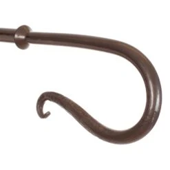 20mm Shepherd's Crook Finial In Polished -Curtain Hardware Shop 681po 2