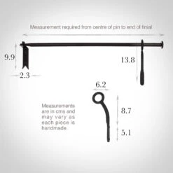 12mm Self-Closing Button Portiere In Matt Black 6 12mm Self-Closing Button Portiere In Matt Black -Curtain Hardware Shop 686amb 13