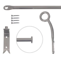 12mm Self-Closing Button Portiere In Mercury -Curtain Hardware Shop 686ame 20