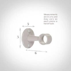 20mm Sleeve Bracket In Clay 6 20mm Sleeve Bracket In Clay -Curtain Hardware Shop 687cl 13