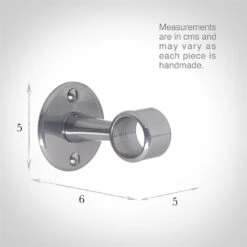 20mm Sleeve Bracket In Mercury -Curtain Hardware Shop 687me 13
