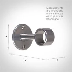 25mm Sleeve Bracket In Mercury -Curtain Hardware Shop 688me 13