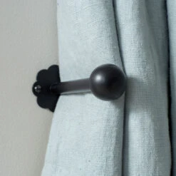 Draper's Cannonball Holdback In Matt Black -Curtain Hardware Shop 691bmb 12 1