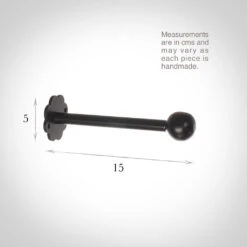 Draper's Cannonball Holdback In Matt Black -Curtain Hardware Shop 691bmb 13