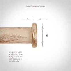 38mm Button Finial In Old Ivory -Curtain Hardware Shop 693oi 3