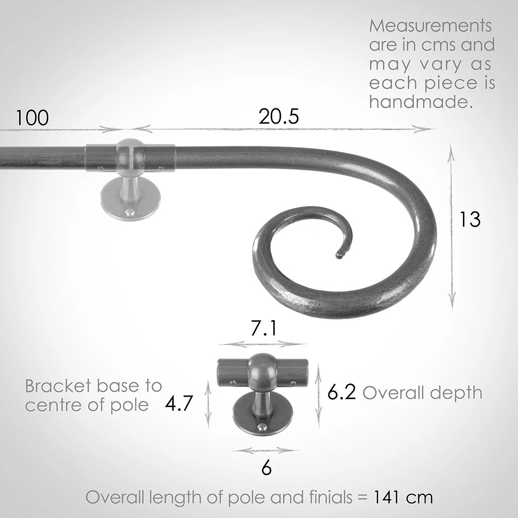 1m 16mm Crook Pole Pack In Polished 3 1m 16mm Crook Pole Pack In Polished - Image 3