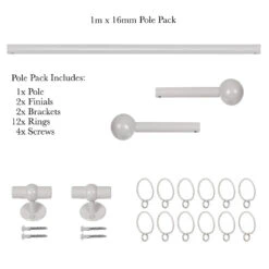 1m 16mm Cannonball Pack In Clay 7 1m 16mm Cannonball Pack In Clay -Curtain Hardware Shop 813cl 20