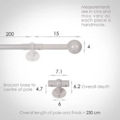 2m 16mm Cannonball Pole Pack In Clay 6 2m 16mm Cannonball Pole Pack In Clay -Curtain Hardware Shop 815cl 13