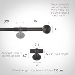 3m 16mm Cannonball Pole Pack In Beeswax 7 3m 16mm Cannonball Pole Pack In Beeswax -Curtain Hardware Shop 816bw 13