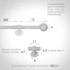 3m 16mm Cannonball Pole Pack In Clay 6 3m 16mm Cannonball Pole Pack In Clay -Curtain Hardware Shop 816cl 13
