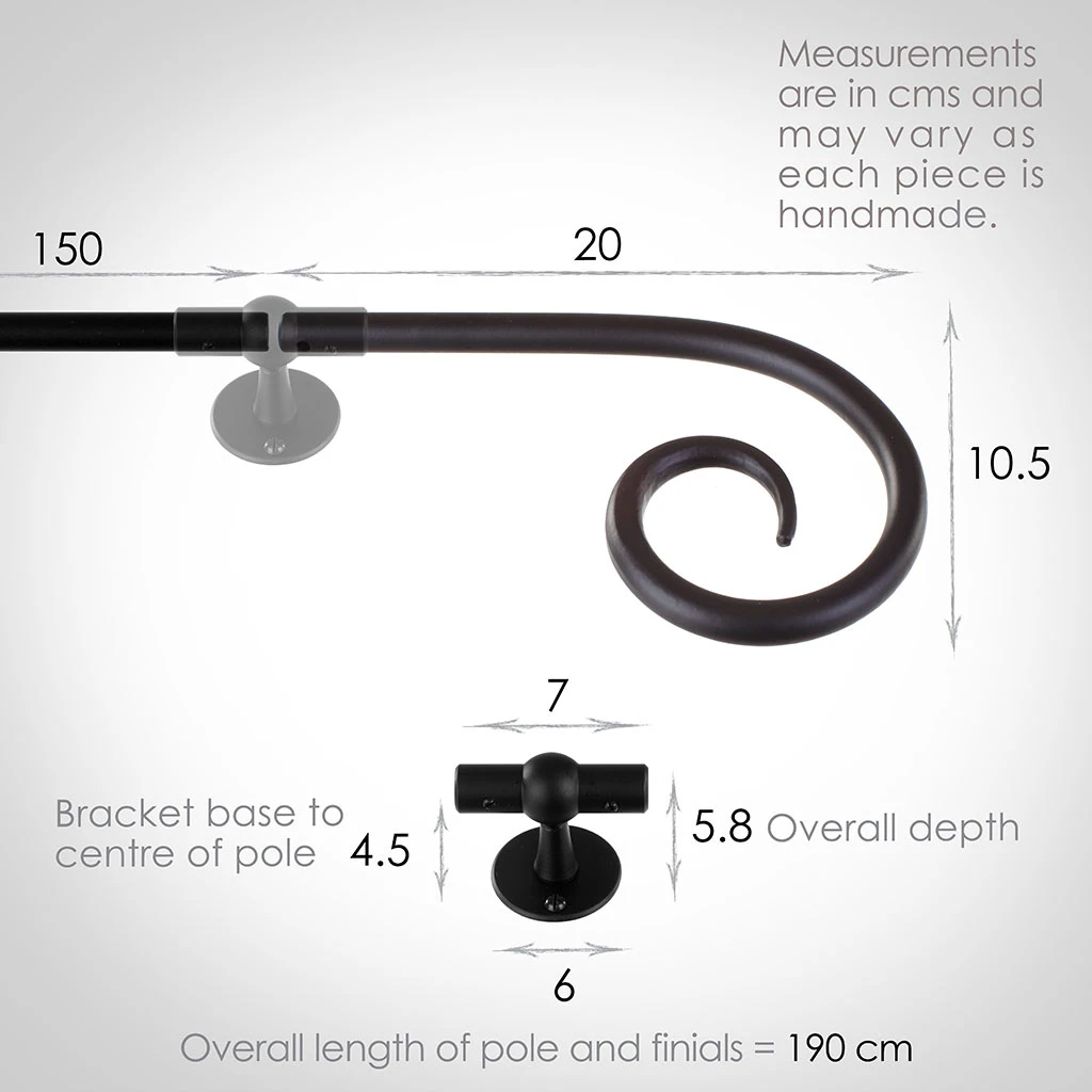 1.5m 12mm Crook Pack In Matt Black 3 1.5m 12mm Crook Pack In Matt Black - Image 3