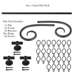 2m 12mm Crook Pack In Beeswax 8 2m 12mm Crook Pack In Beeswax -Curtain Hardware Shop 827bw 20